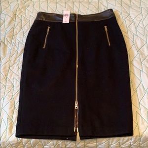 Envious skirt (velvet and leather)